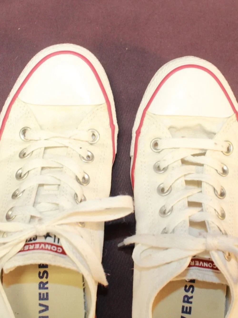 Converse Chuck Taylor All Star W8 White Low Top Sneakers - W7652 - Picture 10 of 12